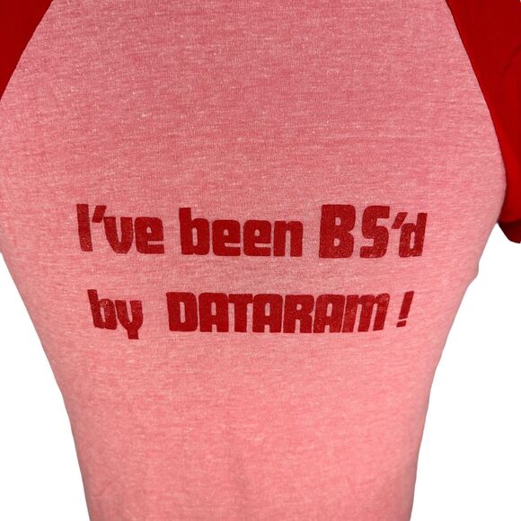 Vintage Mayo Spruce Computing T-Shirt Mens Large Dataram Bulk Semi USA Red Pink - Picture 2 of 9